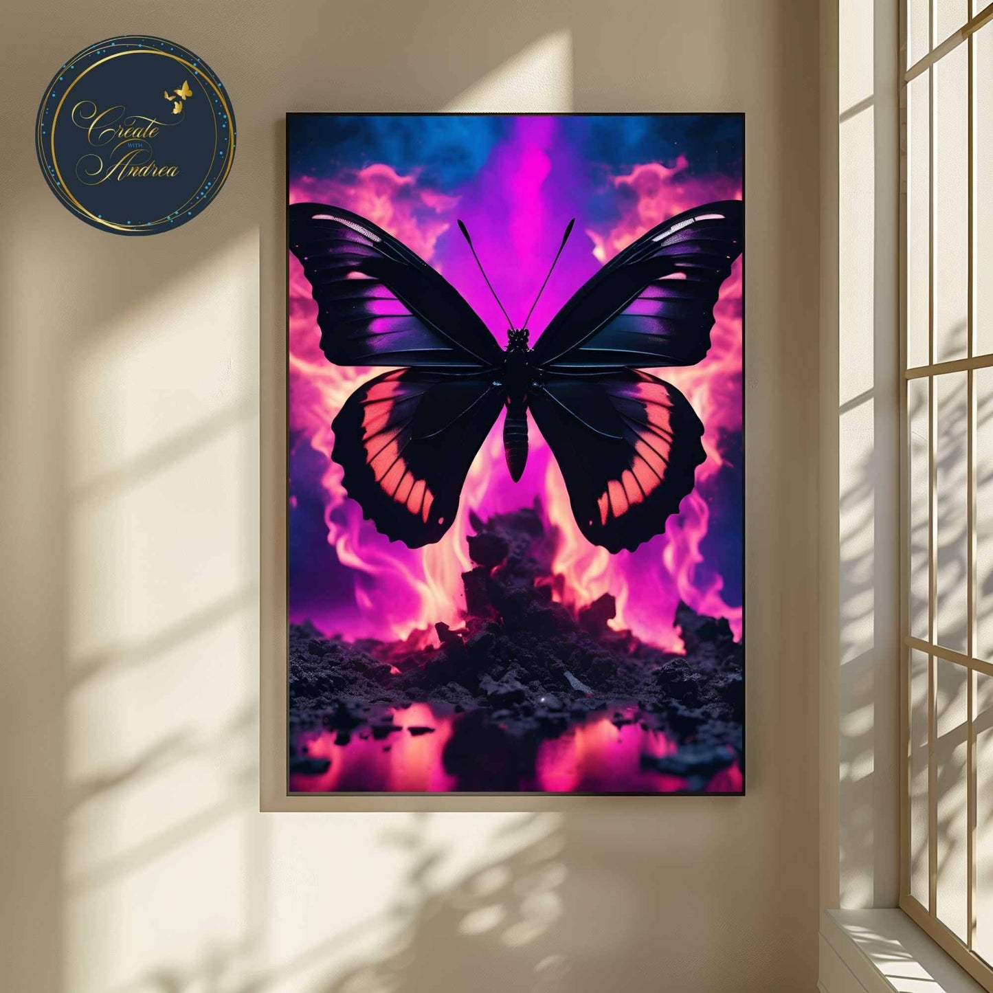 Rising From The Fire -  Ten Fire Butterflies Design Bundle