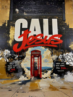 CALL JESUS™  Phone Booth | Portrait Wall Art