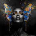 Lady Serenity – Butterfly Beauty 12×12 Framed Wall Art