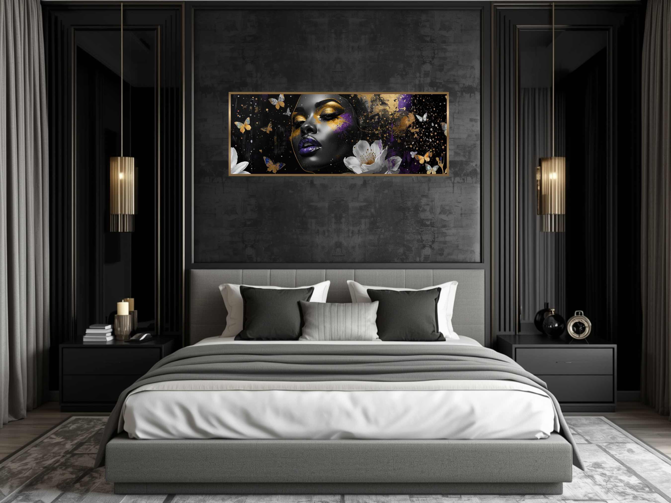 Majesty in Motion – Butterfly Beauty 40×12 Panoramic Canvas