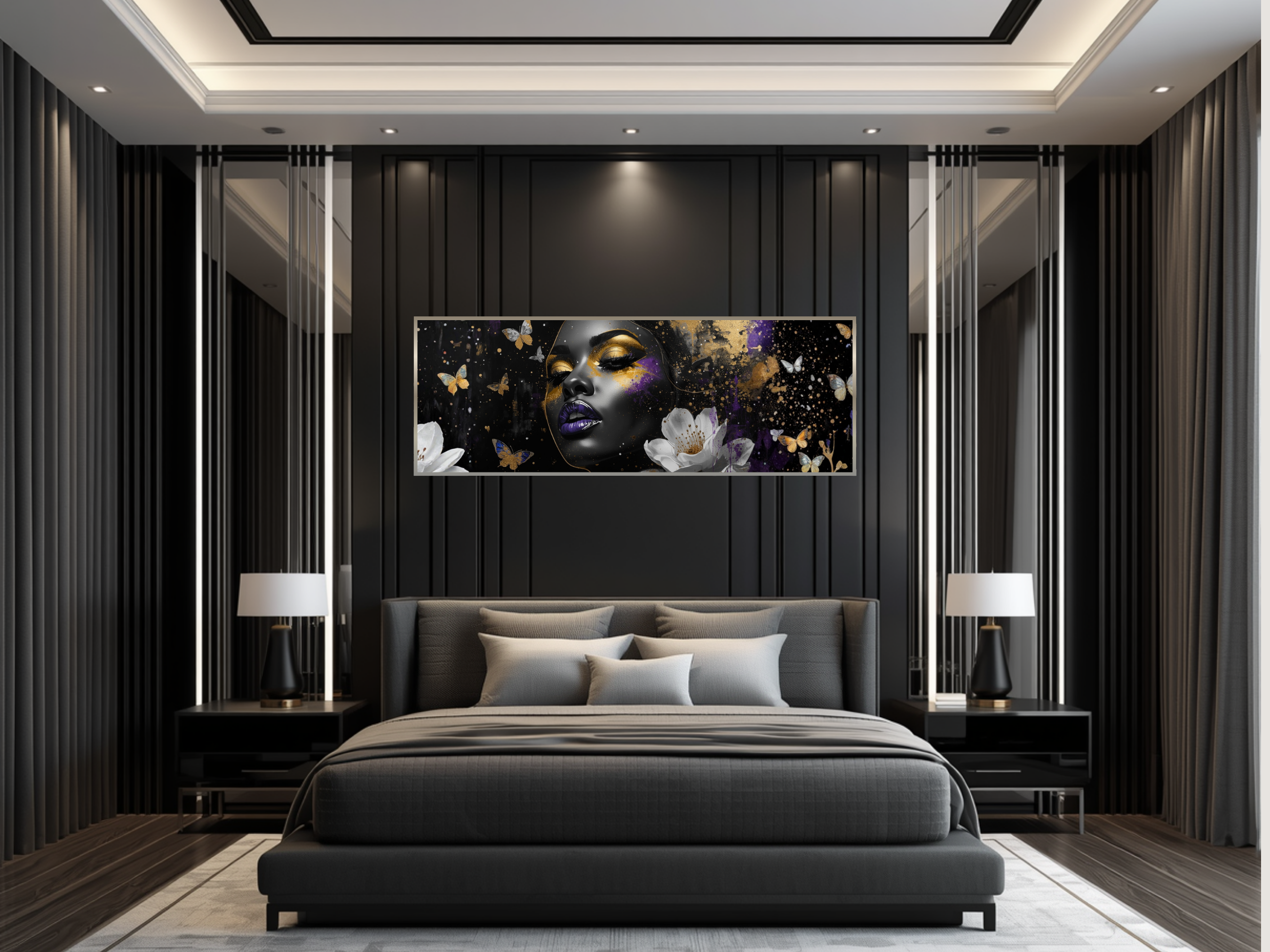 Majesty in Motion – Butterfly Beauty 40×12 Panoramic Canvas