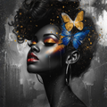 Queen Zaria – Butterfly Beauty 12×12 Canvas Wall Art