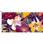 Jewel Tone Botanical Repeat Pattern | Vibrant Floral Wallpaper Design