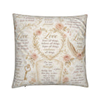 1 Corinthians 13 Love Christian Pillow | Luxury Scripture Home Décor
