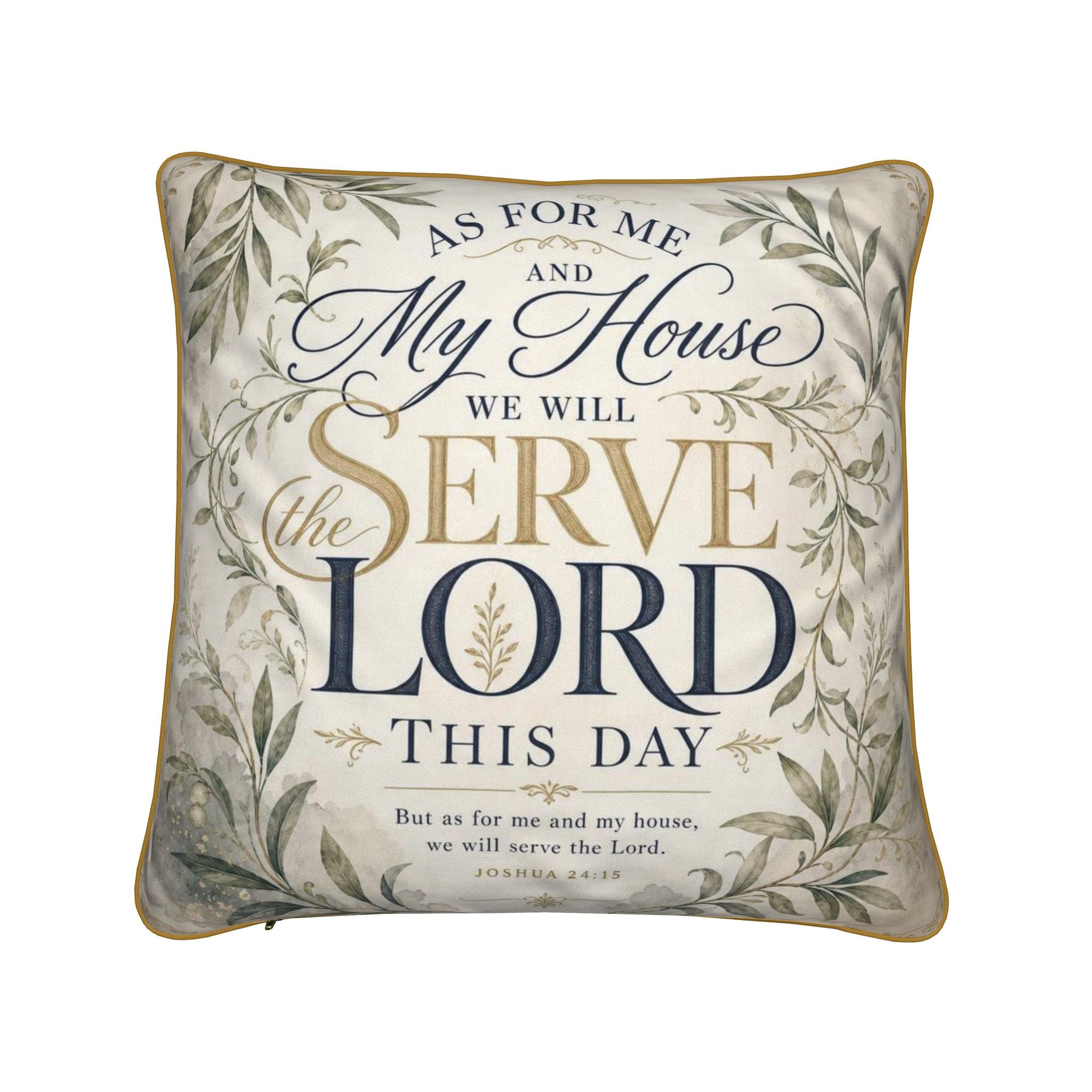 Joshua 24:15 Christian Pillow | Christian Housewarming Gift | Covenant