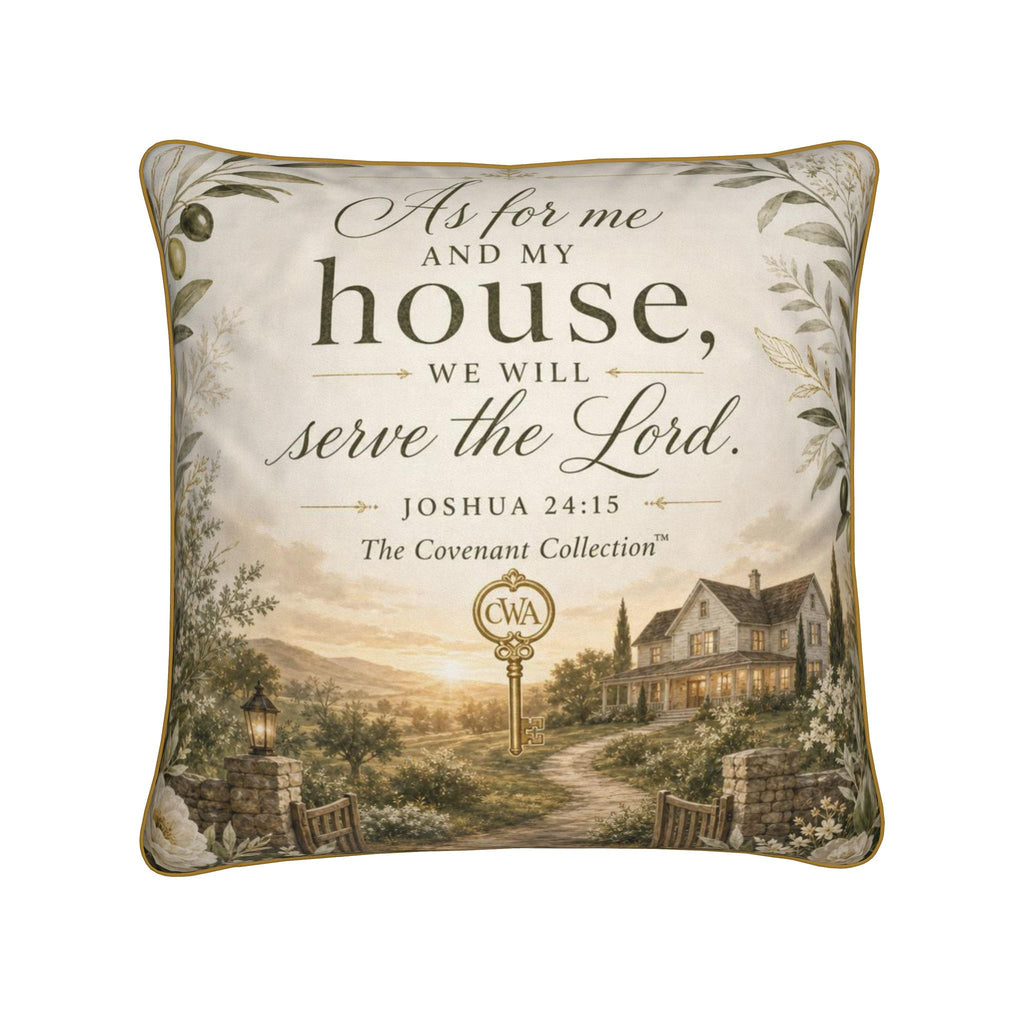 Joshua 24:15 Christian Pillow | Christian Housewarming | Covenant 2