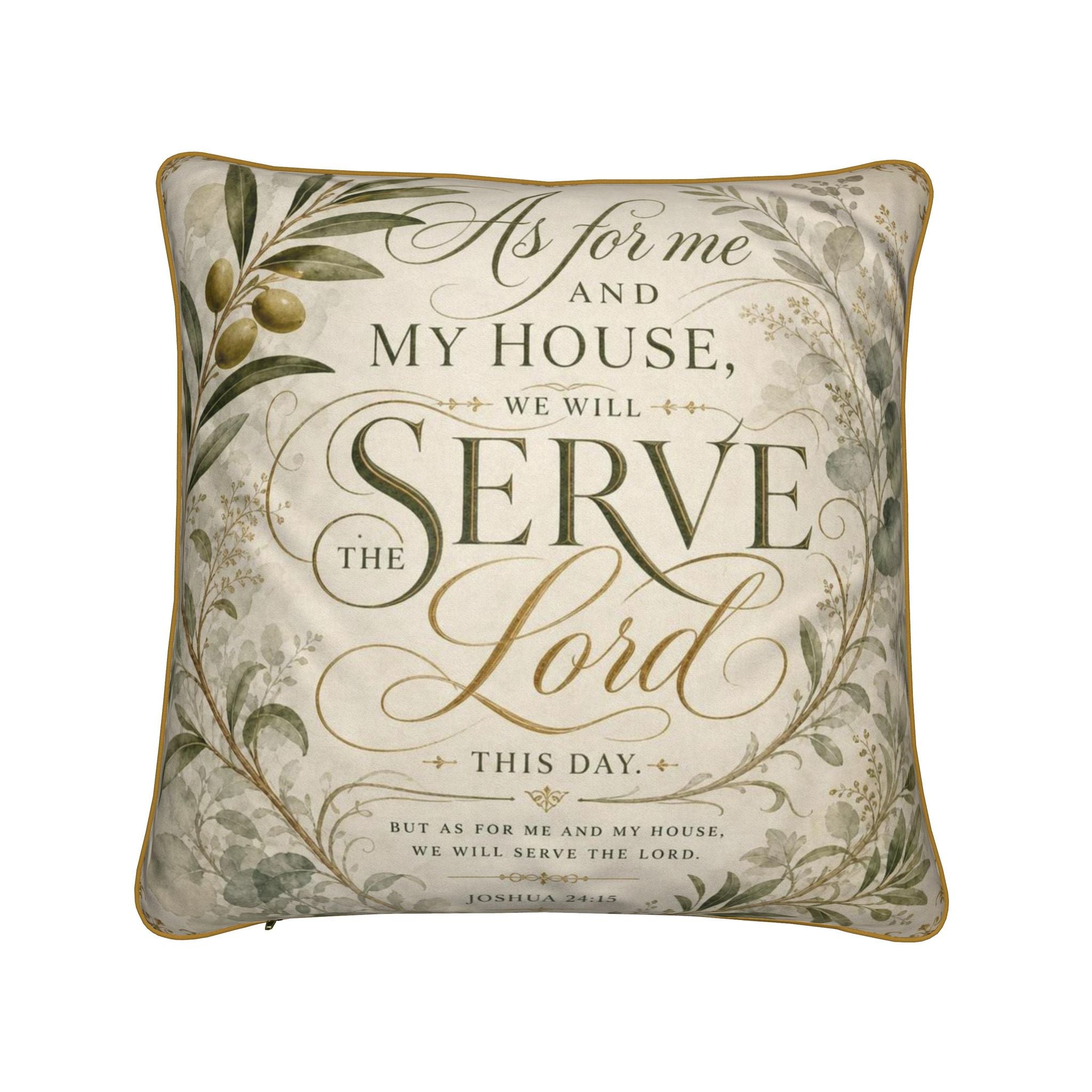 Joshua 24:15 Christian Pillow | Christian Housewarming | Covenant 2