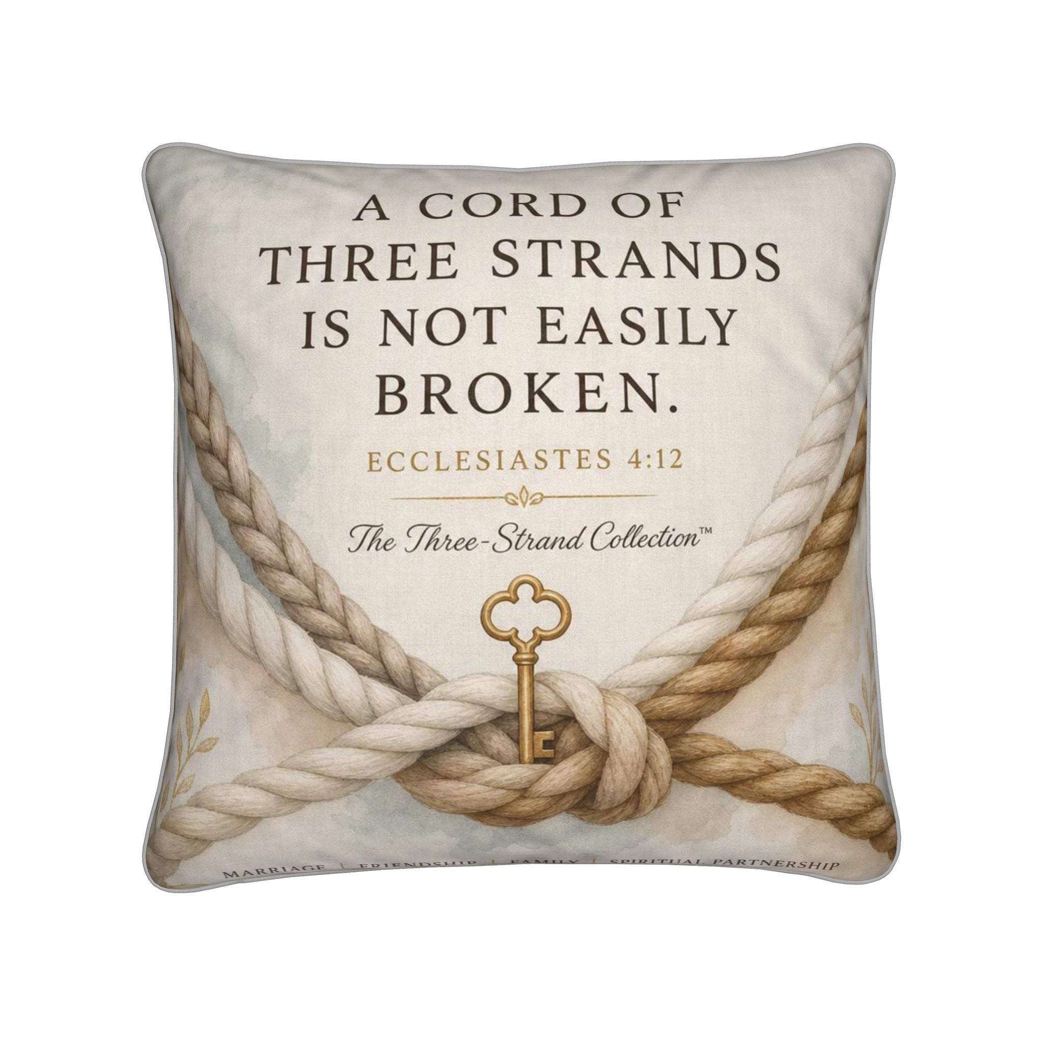 Ecclesiastes 4 Three-Strand Pillow | Christian Wedding Gift