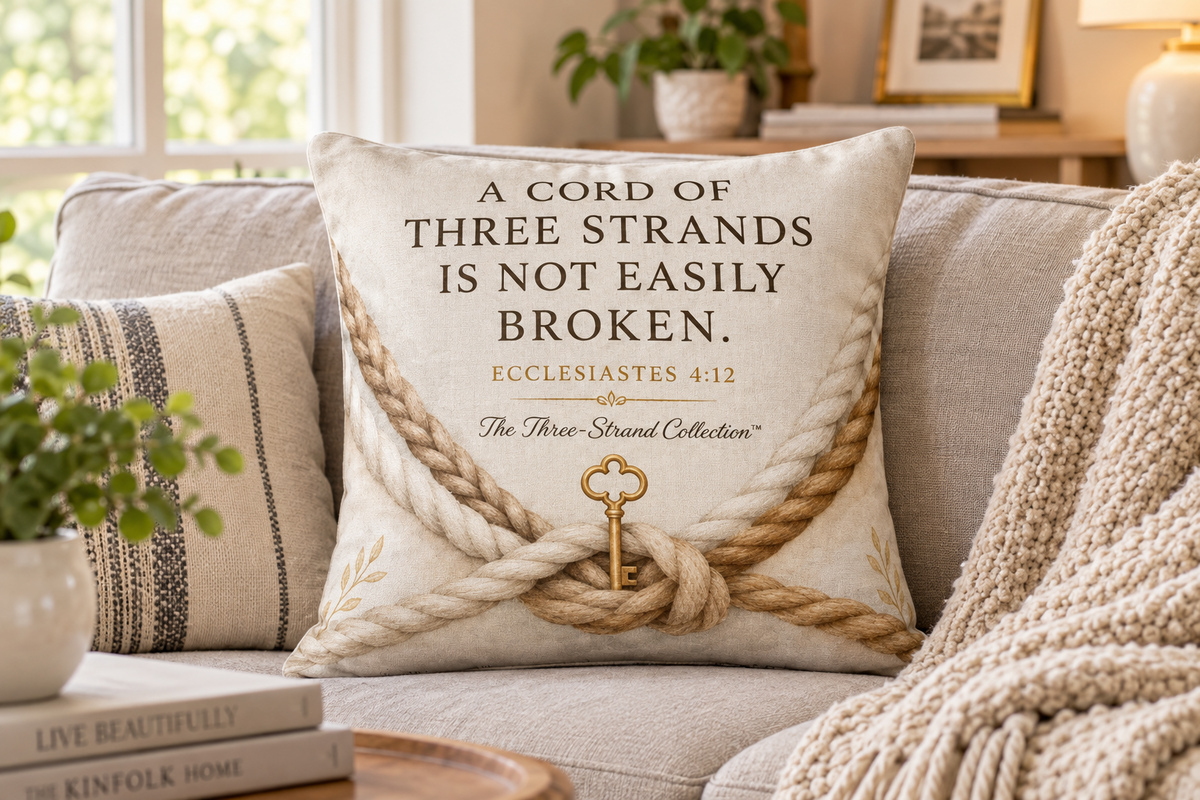 Ecclesiastes 4 Three-Strand Luxury Pillow | Christian Wedding Gift