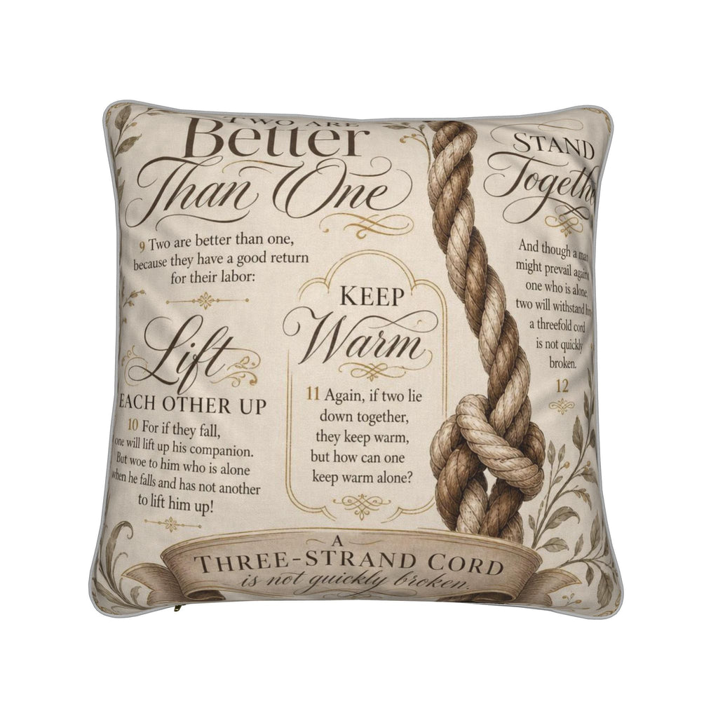 Ecclesiastes 4 Three-Strand Pillow | Christian Wedding Gift