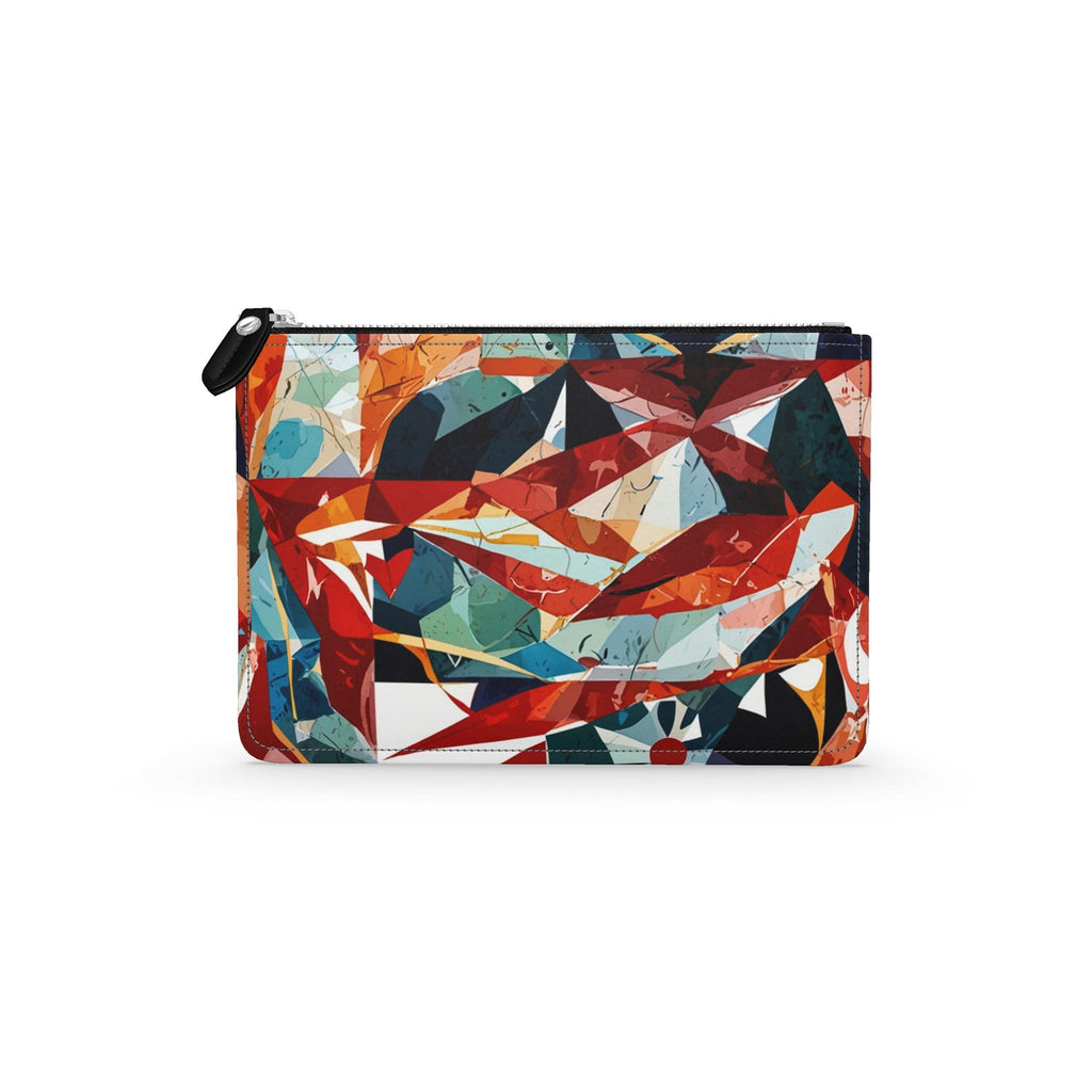 Red & Blue Leather Pouch | Luxury Floral Leather Handbags & Access