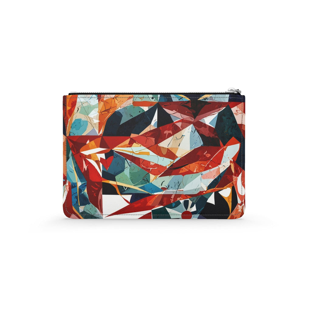 Red & Blue Leather Pouch | Luxury Floral Leather Handbags & Access