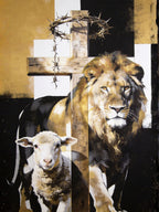 The Lion & The Lamb  | Portrait Wall Art