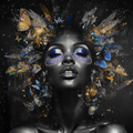 Crowned in Light – Butterfly Beauty 12×12 Framed Wall Art