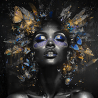 Crowned in Light – Butterfly Beauty 12×12 Framed Wall Art