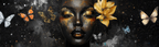 Golden Becoming – Butterfly Beauty 40×12 Panoramic Canvas