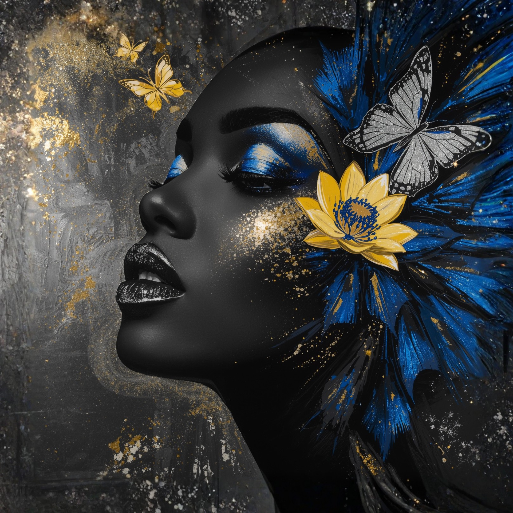 Lady Ayanna – Butterfly Beauty 12×12 Framed Wall Art
