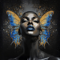 Lady Sanaa – Butterfly Beauty 12×12 Canvas Wall Art