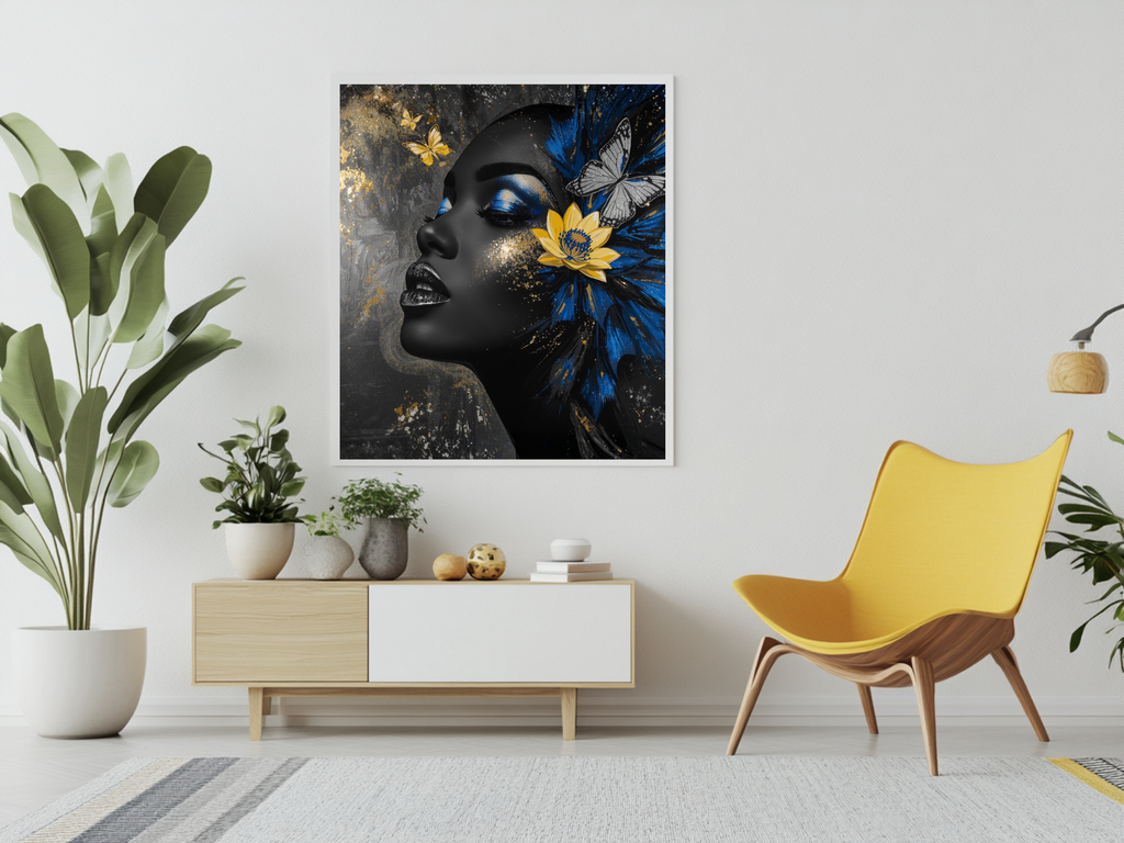 Lady Ayanna – Butterfly Beauty 12×12 Framed Wall Art
