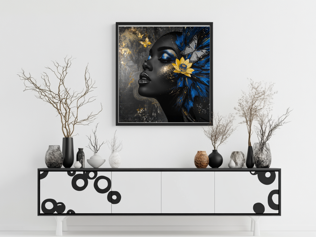 Lady Ayanna – Butterfly Beauty 12×12 Framed Wall Art