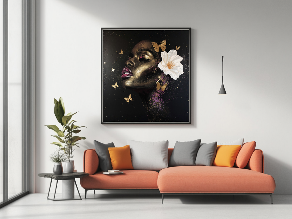 Lady Samara – Butterfly Beauty 12×12 Framed Wall Art
