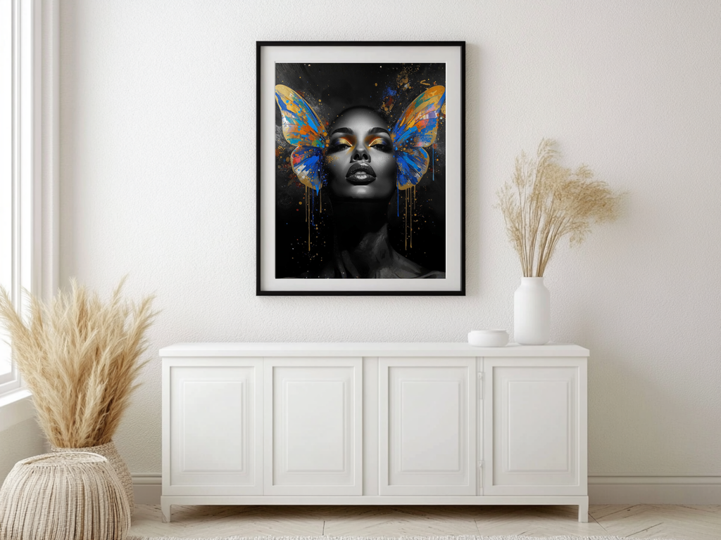 Lady Serenity – Butterfly Beauty 12×12 Framed Wall Art