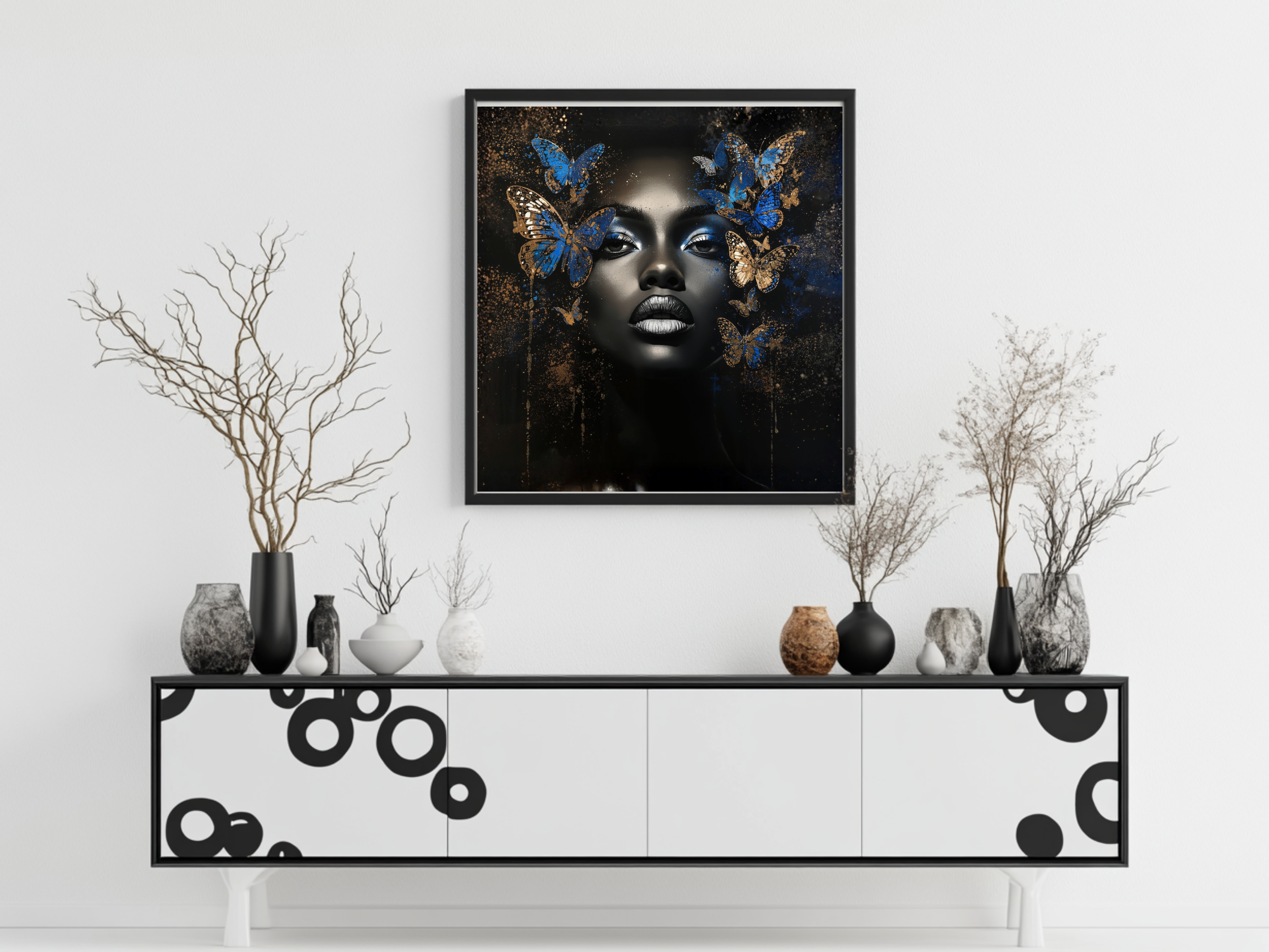 Queen Kalani – Butterfly Beauty 12×12 Framed Wall Art