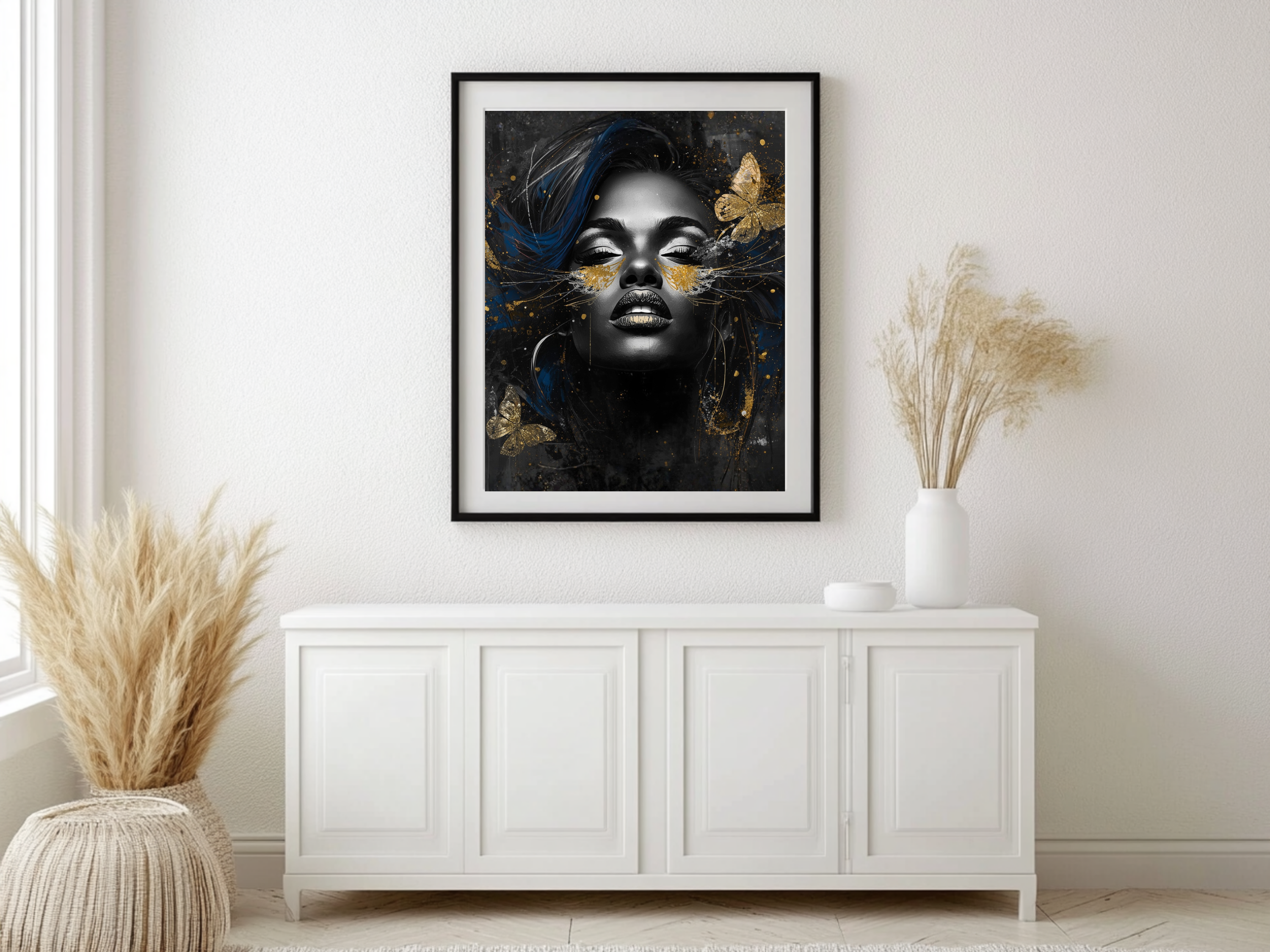 Queen Zahara – Butterfly Beauty 12×12 Canvas Wall Art