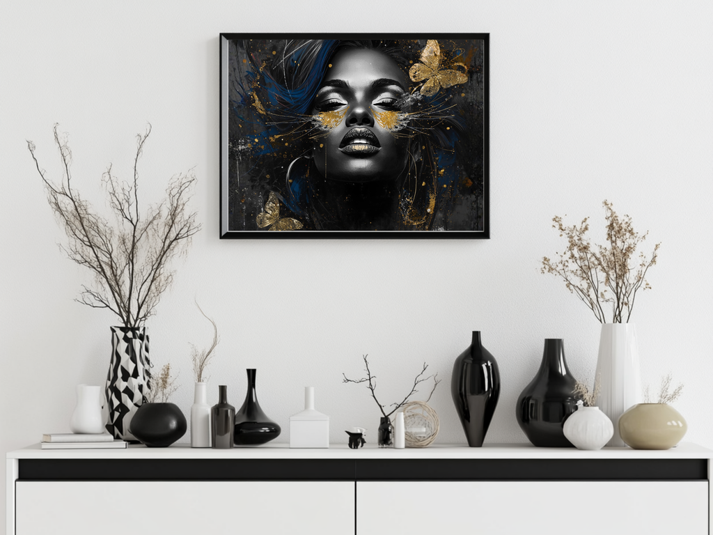 Queen Zahara – Butterfly Beauty 12×12 Canvas Wall Art