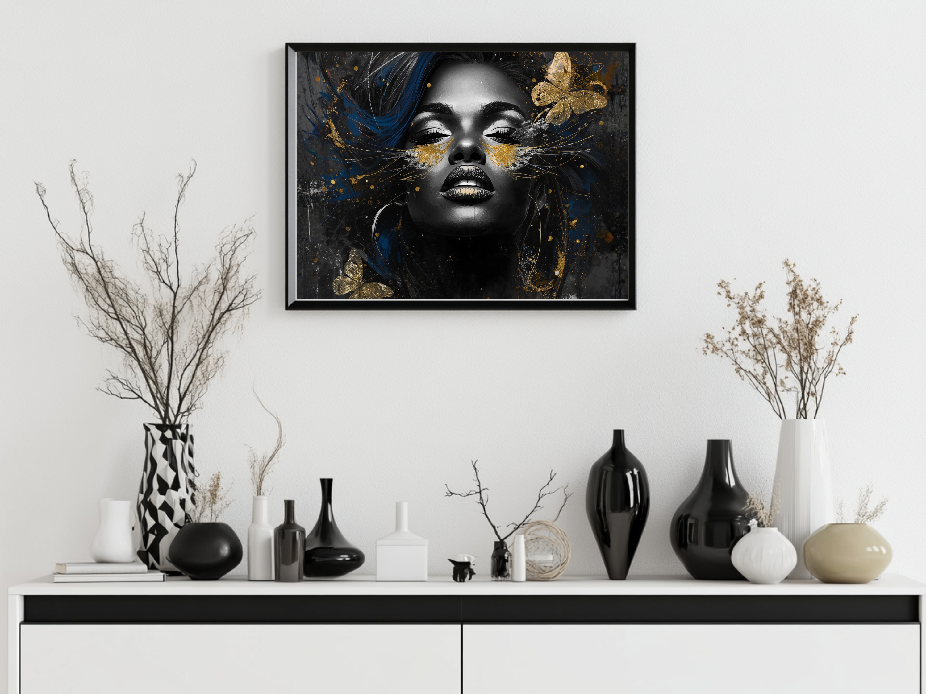 Queen Zahara – Butterfly Beauty 12×12 Canvas Wall Art