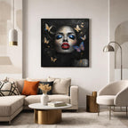 Queen Amara – Butterfly Beauty 12×12 Canvas Wall Art