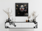 Queen Amara – Butterfly Beauty 12×12 Canvas Wall Art