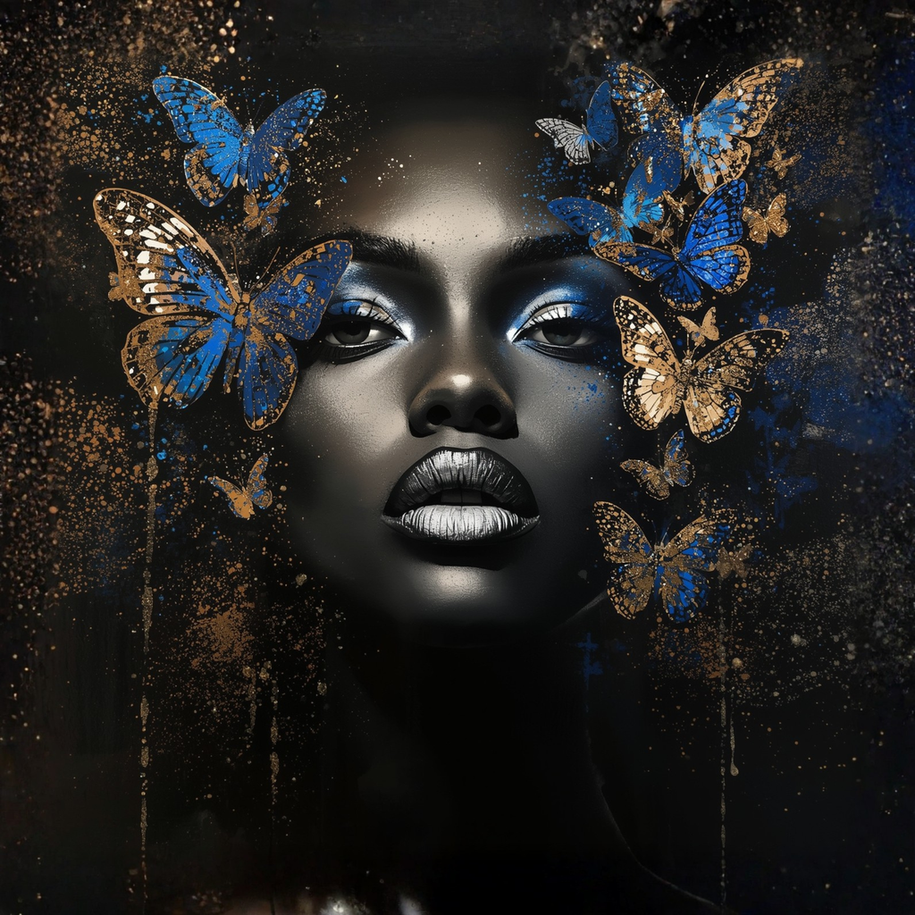 Queen Kalani – Butterfly Beauty 12×12 Framed Wall Art