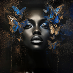 Queen Kalani – Butterfly Beauty 12×12 Framed Wall Art