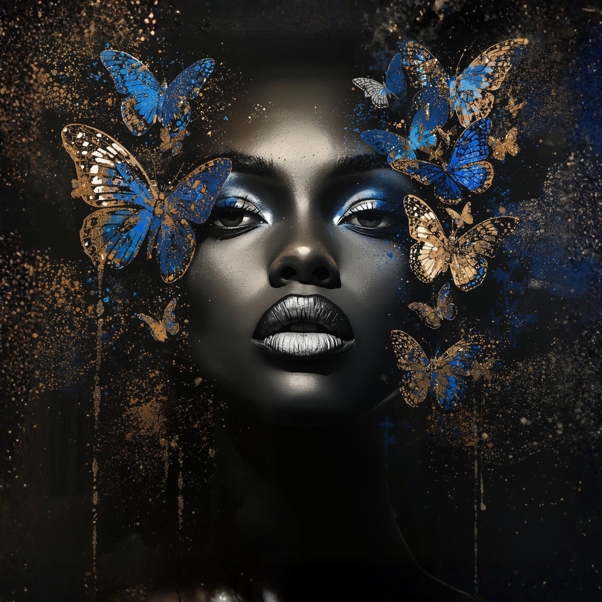 Queen Kalani – Butterfly Beauty 12×12 Framed Wall Art