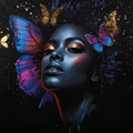 Queen Nyla – Butterfly Beauty 12×12 Canvas Wall Art