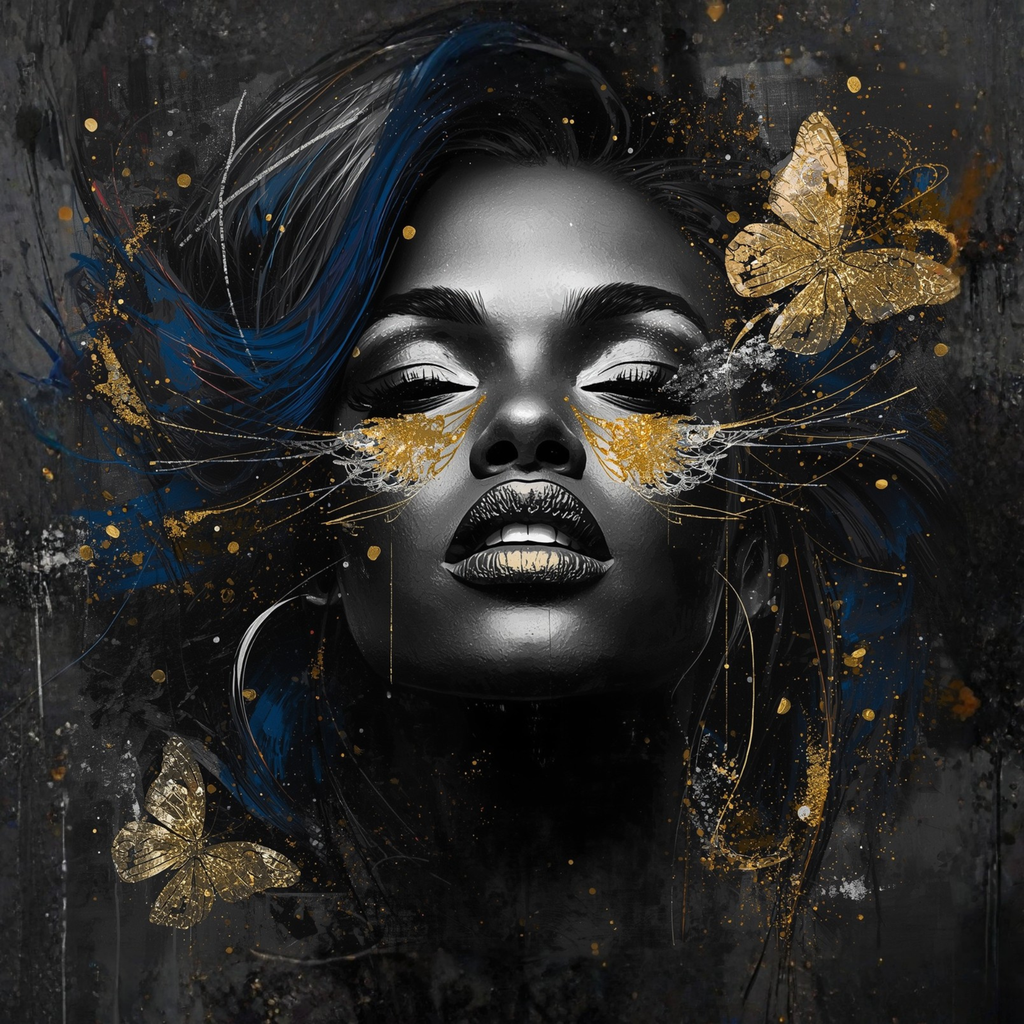 Queen Zahara – Butterfly Beauty 12×12 Canvas Wall Art