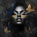 Queen Zahara – Butterfly Beauty 12×12 Canvas Wall Art