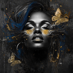 Queen Zahara – Butterfly Beauty 12×12 Canvas Wall Art