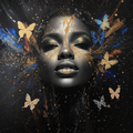 Radiant Grace – Butterfly Beauty 12×12 Canvas Wall Art