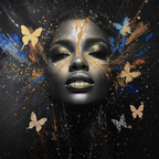 Radiant Grace – Butterfly Beauty 12×12 Canvas Wall Art