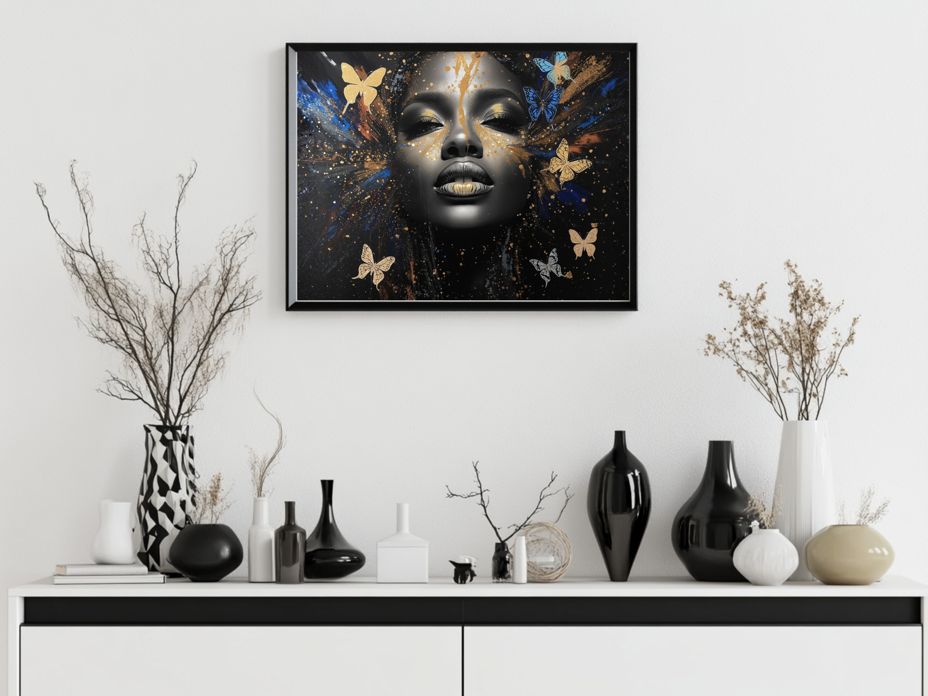 Radiant Grace – Butterfly Beauty 12×12 Canvas Wall Art