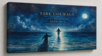 Walk By Faith™ Landscape Wall Art | "Take Courage" Jesus Walking on Water