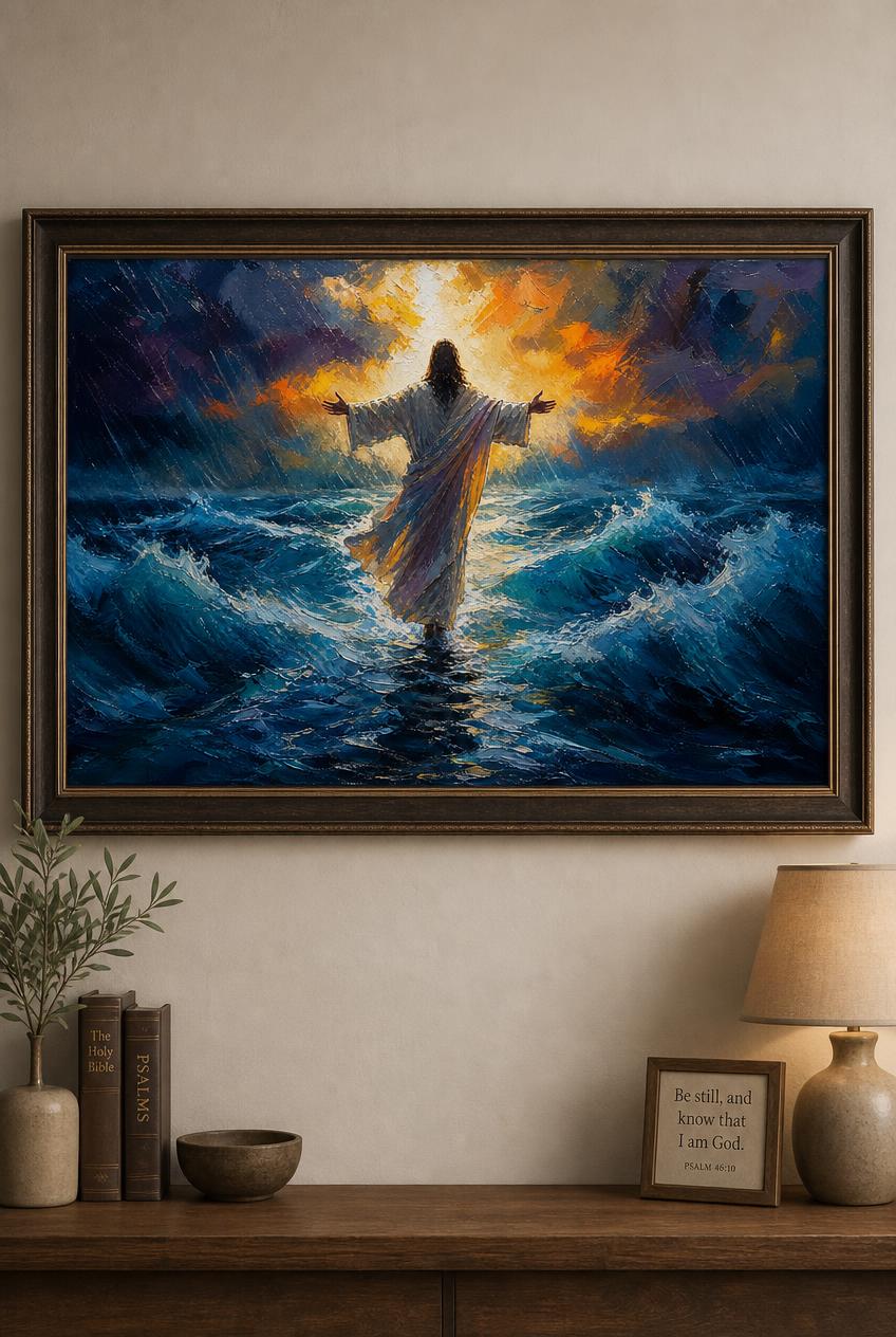 Walk By Faith™ Landscape Wall Art | Jesus Walking on Water