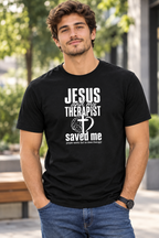 Jesus And My Therapist Saved Me "Brain & Cross" | Healing Out Loud™ Premium Hoodie